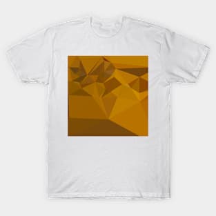 Curry Yellow Abstract Low Polygon Background T-Shirt